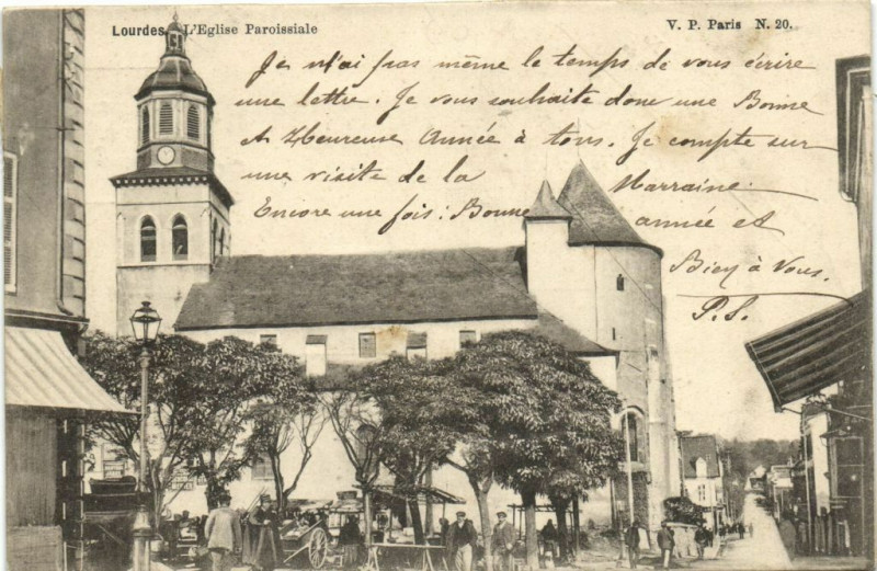 Carte postale ancienne Lourdes l'Eglise Paroissiale à Lourdes
