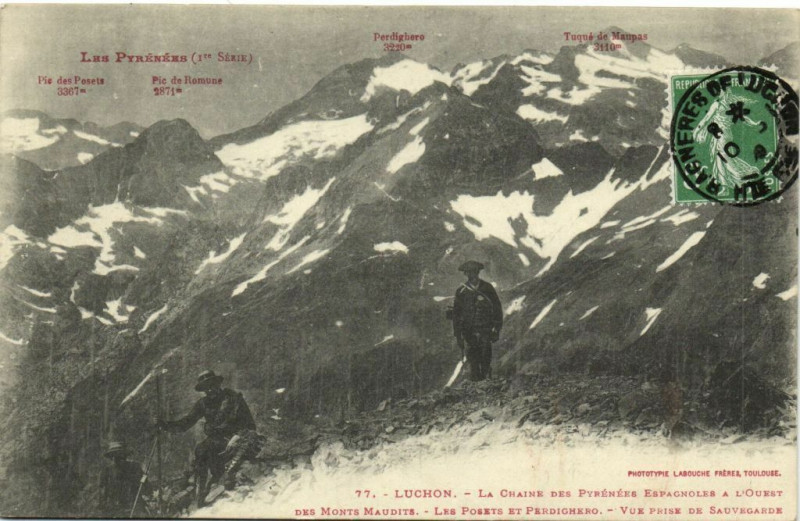 Carte postale ancienne Les Pyrenées Luchon - La Craine des Pyrenées Espagnoles a à Luc