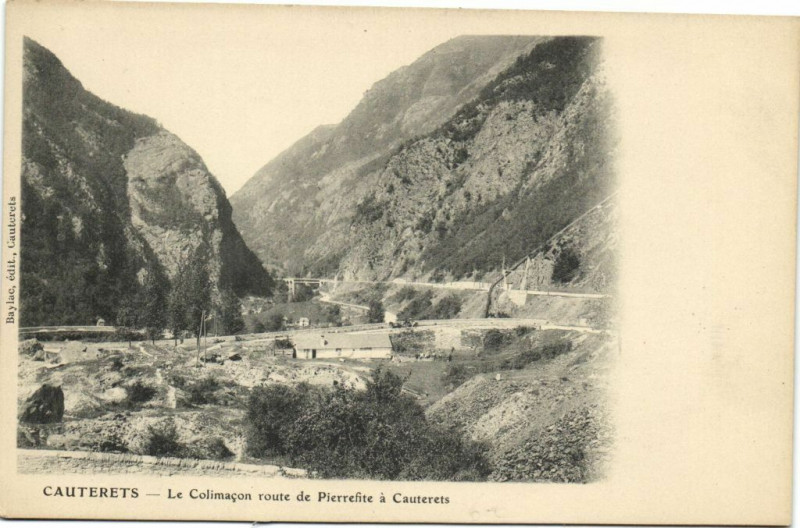 Carte postale ancienne Cauterets Le Colimacon route de Pierrefite a Cauterets à Cauterets