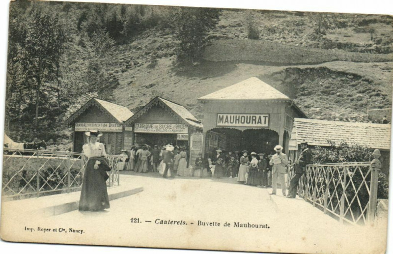 Carte postale ancienne Cauterels - Buvette de Mauhourat