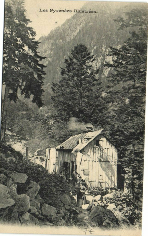 Carte postale ancienne Les Pyrenée Illustrées Caitteret Buvette de Ceries