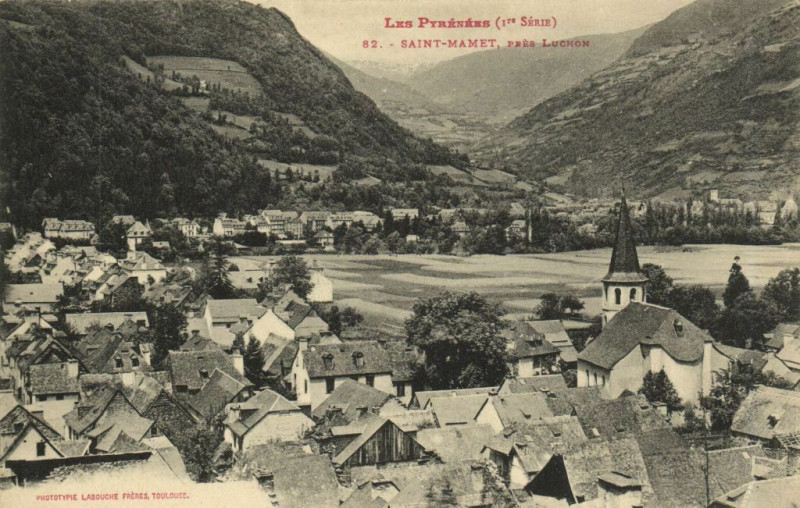Carte postale ancienne Les Pyrenées Saint-Mamet pres Luchon à Luc