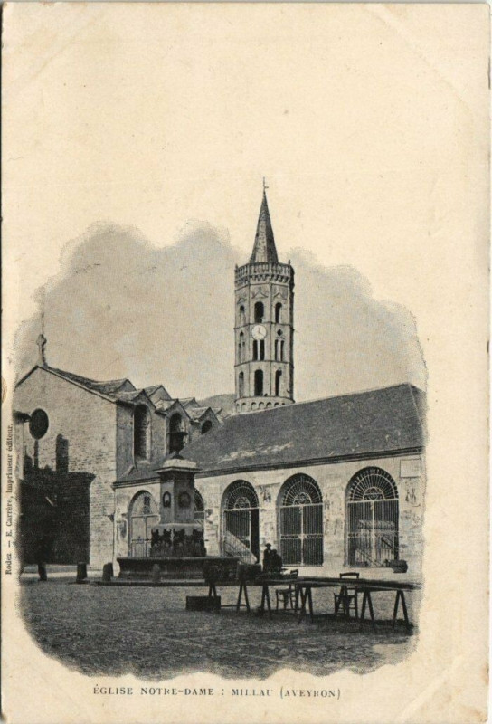 Carte postale ancienne Eglise Notre-Dame Millau à Millau