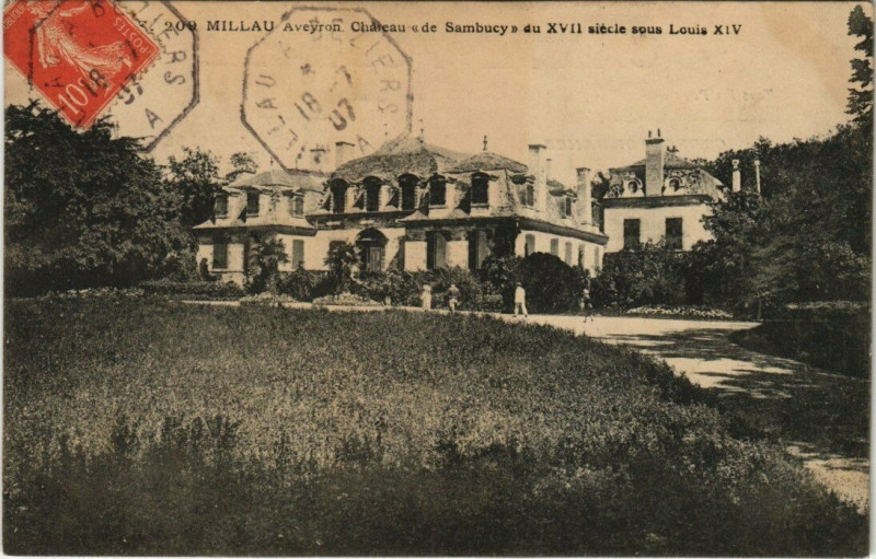Carte postale ancienne Millau Aveyron chateau de sambucy à Millau