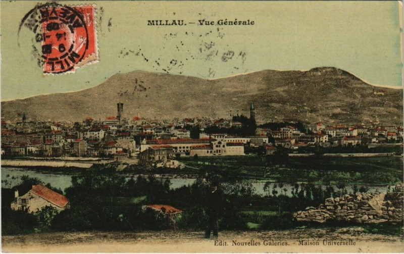 Carte postale ancienne Millau - Vue générale à Millau