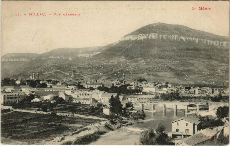 Carte postale ancienne Millau - Vue générale à Millau