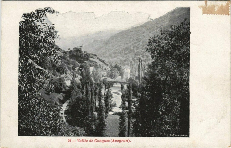 Carte postale ancienne Vallée de Conques