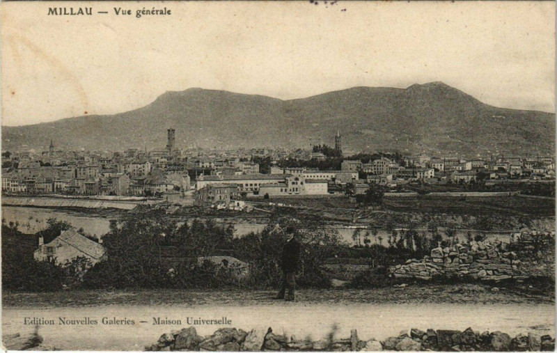 Carte postale ancienne Millau - Vue générale à Millau