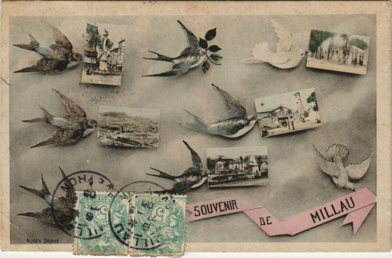 Carte postale ancienne Souvenir De Millau à Millau