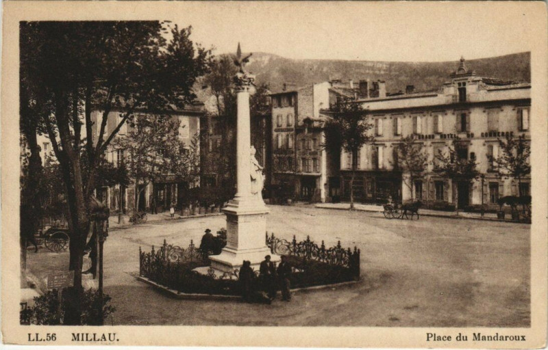 Carte postale ancienne Millau - Place du mandaroux à Millau