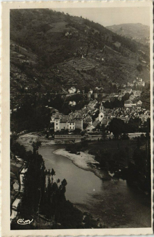 Carte postale ancienne Entraygues - Vue Général