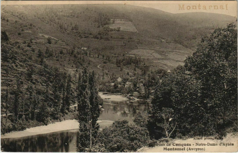 Carte postale ancienne Environs de Conques - Notre-Dame - Montamel