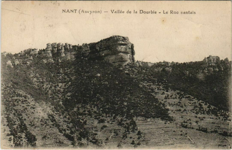 Carte postale ancienne Nant - Vallée de la Dourbie à Nant