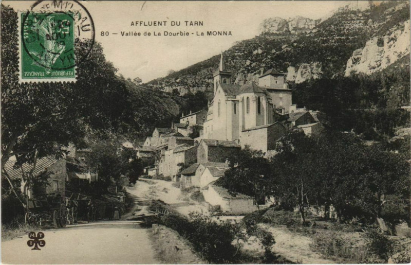 Carte postale ancienne Affluent du Tarn - Vallée de la Dourbie