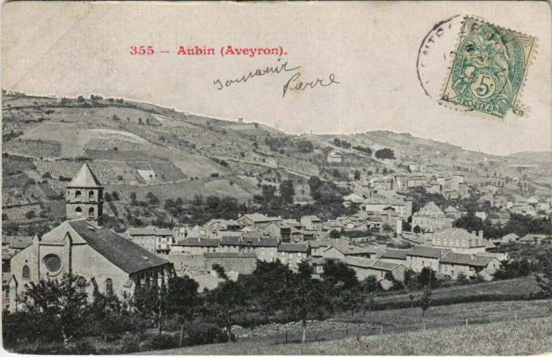 Carte postale ancienne Aubin à Aubin