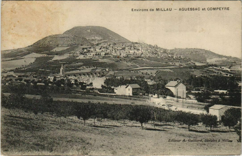 Carte postale ancienne Environs de Millau - Augessac et Compeyre à Millau