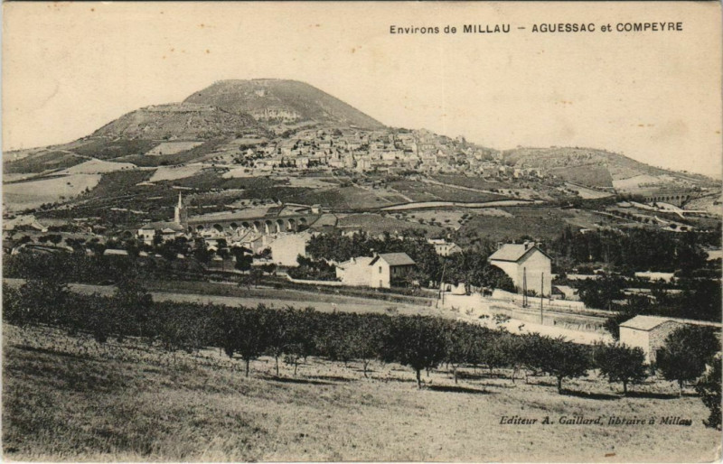 Carte postale ancienne Environs de Millau - Augessac et Compeyre à Millau