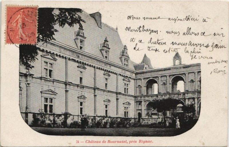 Carte postale ancienne Chateau de Bournazel pres Bignac à Bournazel
