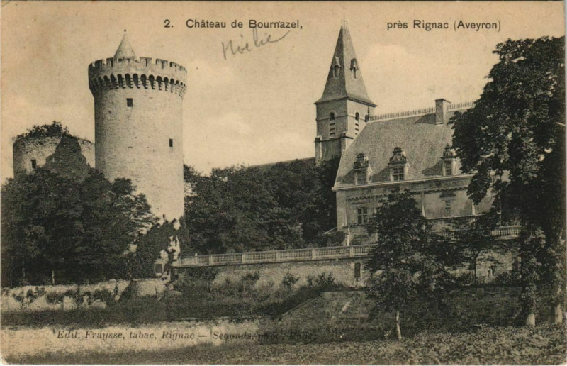 Carte postale ancienne Chateau de Bournazel - Rignac à Bournazel
