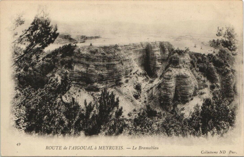 Carte postale ancienne Route de Vaigoual a Meyreuis - Le Brambaiau
