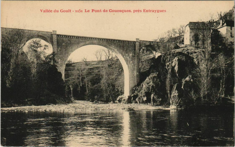 Carte postale ancienne Vallée du Gouit - Le Pont de Couesques