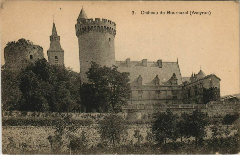 Carte postale ancienne Chateau de Bournazel à Bournazel