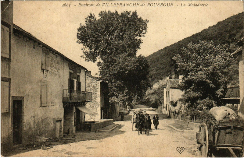 Carte postale ancienne Env. De Villefranche - La Maladrerie