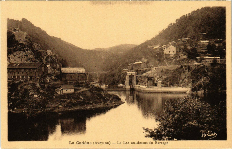 Carte postale ancienne La Cadéne - Le Lac au-dessus du Barrage