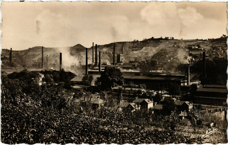 Carte postale ancienne Decazeville - Vue générale des Usines à Decazeville