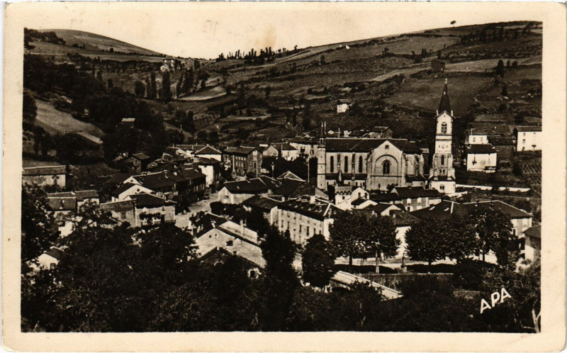 Carte postale ancienne St Sever - Vue générale