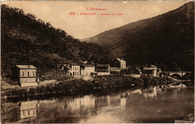 Carte postale ancienne Penchot - Bords du Lot