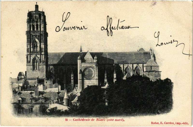 Carte postale ancienne Cathédrale de Rodez à Rodez