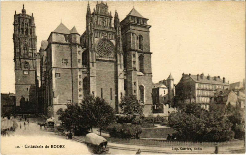 Carte postale ancienne Cathédrale de Rodez à Rodez