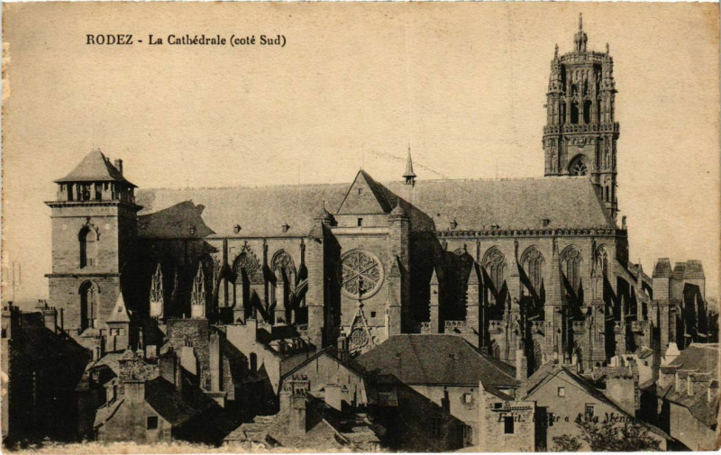 Carte postale ancienne Rodez - La Cathédrale à Rodez