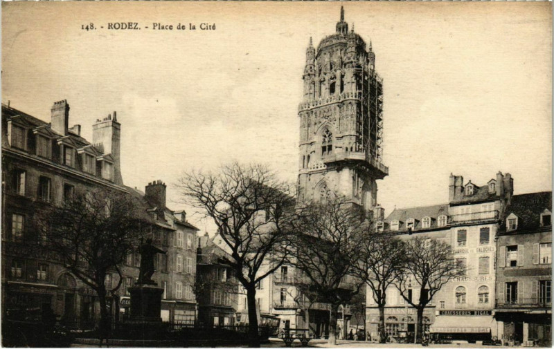 Carte postale ancienne Rodez - Place de la Cite à Rodez