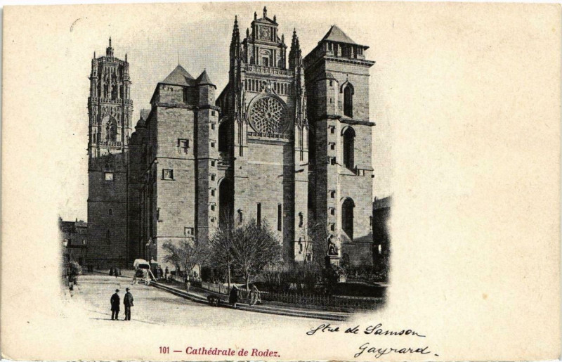 Carte postale ancienne Cathédrale de Rodez à Rodez