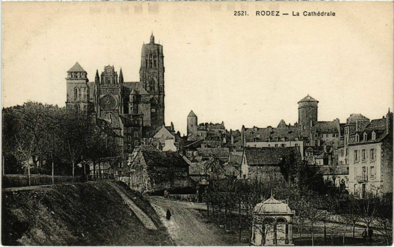 Carte postale ancienne Rodez - La Cathédrale à Rodez