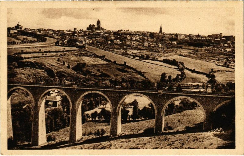 Carte postale ancienne Rodez - Vue d'ensemble à Rodez