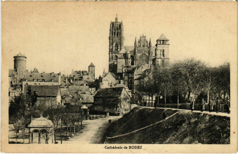 Carte postale ancienne Cathédrale de Rodez à Rodez