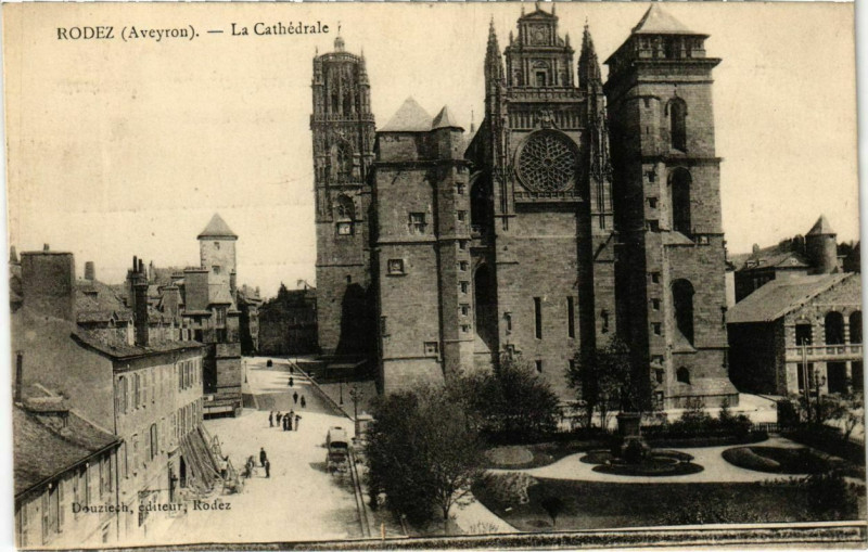Carte postale ancienne Rodez - La Cathédrale à Rodez