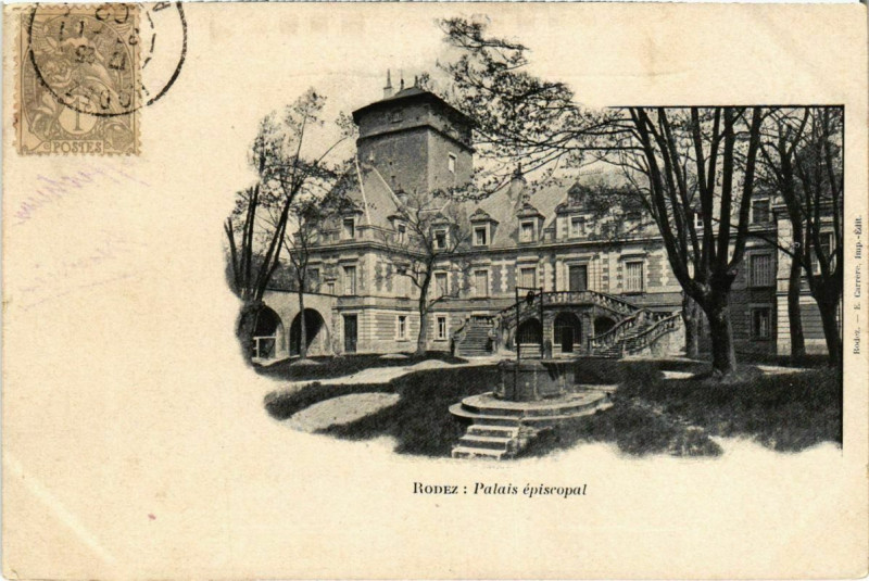 Carte postale ancienne Rodez - Palais episcopal à Rodez