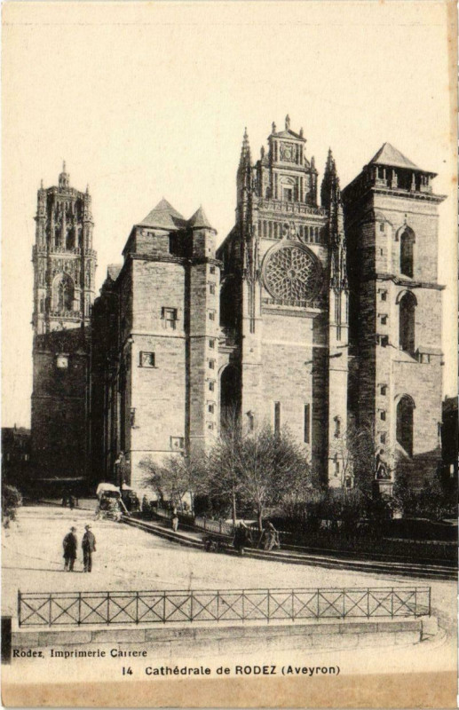 Carte postale ancienne Cathédrale de Rodez à Rodez