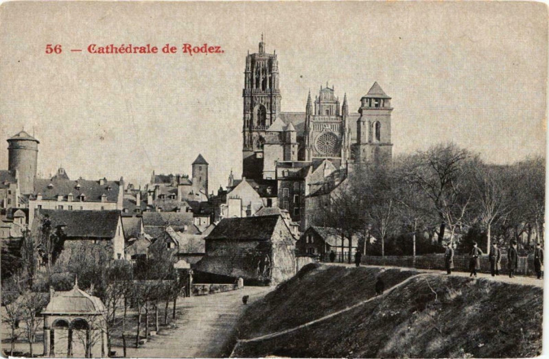 Carte postale ancienne Cathédrale de Rodez à Rodez