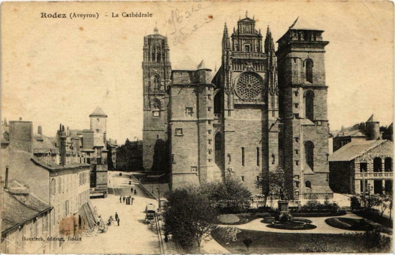 Carte postale ancienne Rodez - La Cathédrale à Rodez
