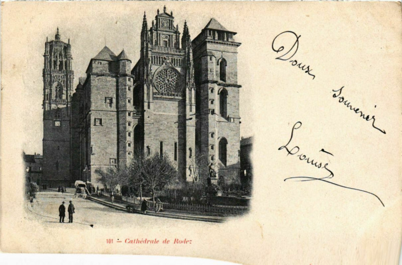 Carte postale ancienne Cathédrale de Rodez à Rodez