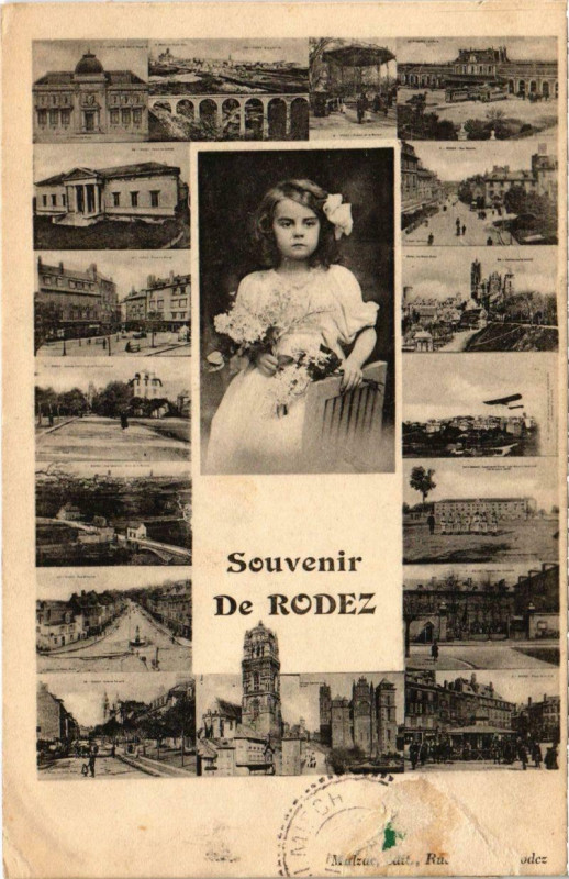 Carte postale ancienne Souvenir de Rodez à Rodez