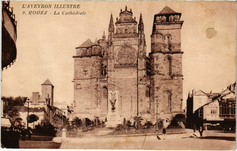 Carte postale ancienne Rodez - La Cathédrale à Rodez