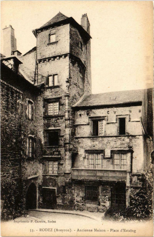 Carte postale ancienne Rodez - Ancienne Maison à Rodez