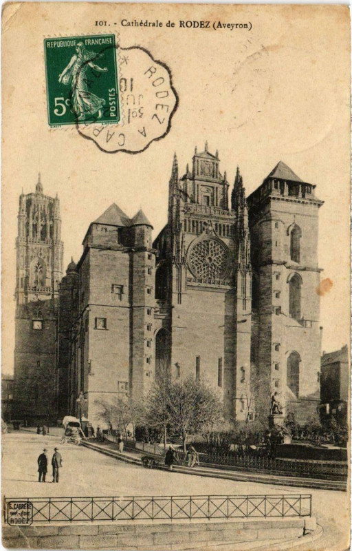 Carte postale ancienne Cathédrale de Rodez à Rodez