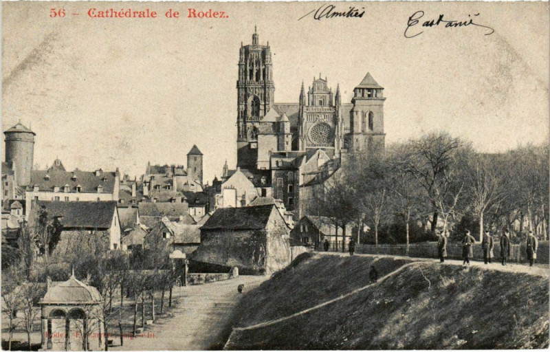 Carte postale ancienne Cathédrale de Rodez à Rodez